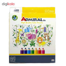 مداد رنگی 24 رنگ آدمیرال کد 761c بسته 6 عددی