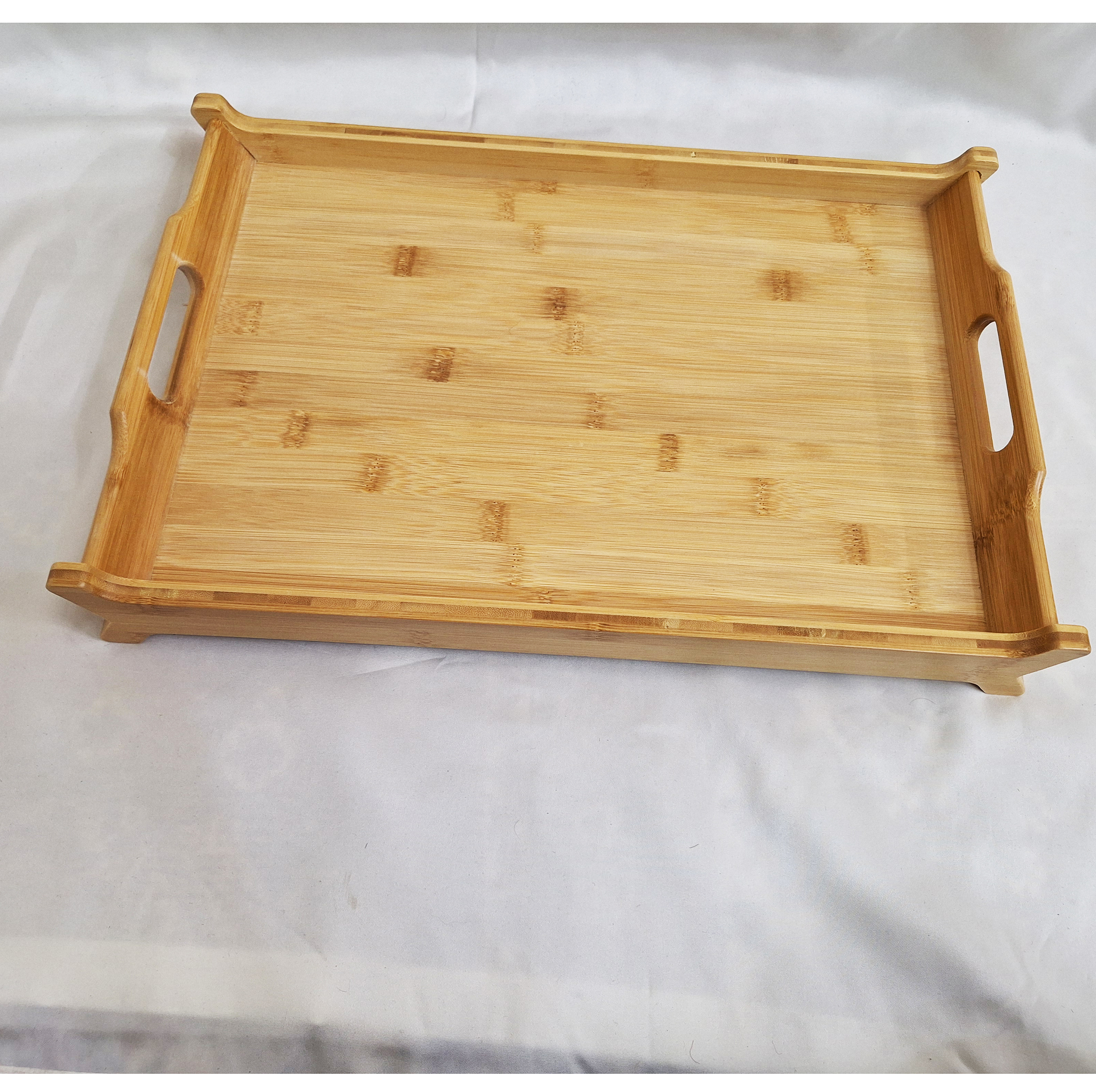 سینی دسته دار مدل بامبو سلطنتی سایز 30×45 سانتی متر
