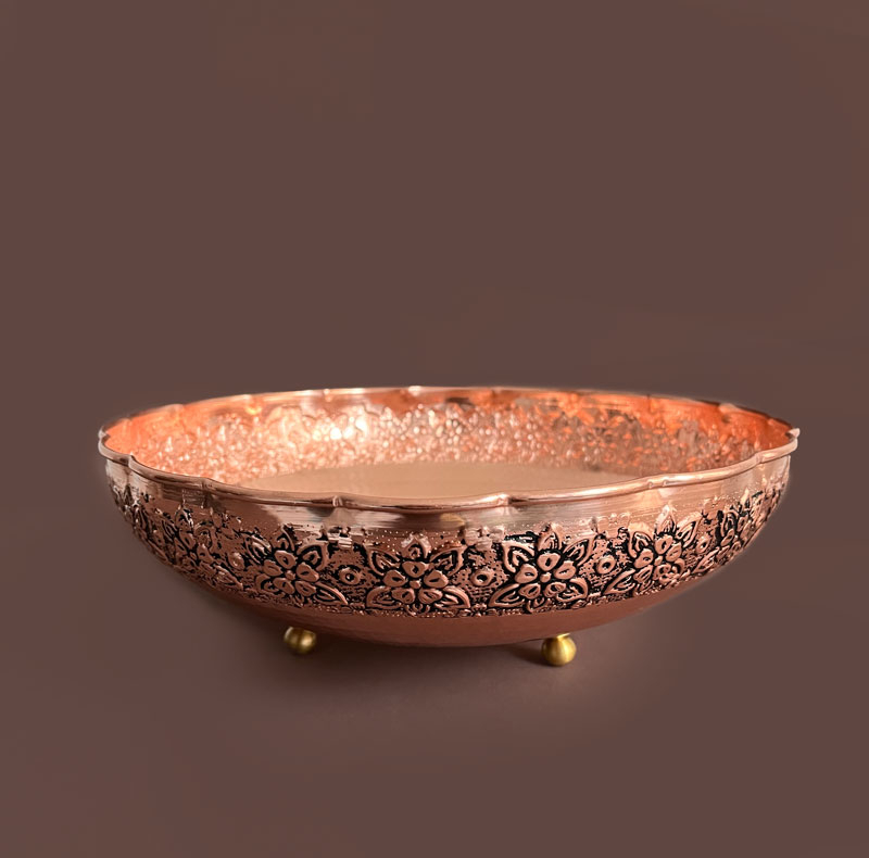 آجیل خوری مسی مدل آفتاب گردان کد ZH321.12