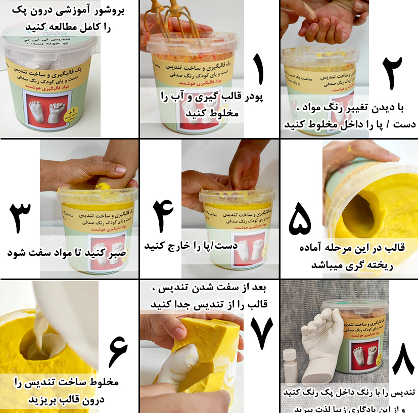 مجموعه قالب گیری نی نی تندیس مدل دست و پای کودک