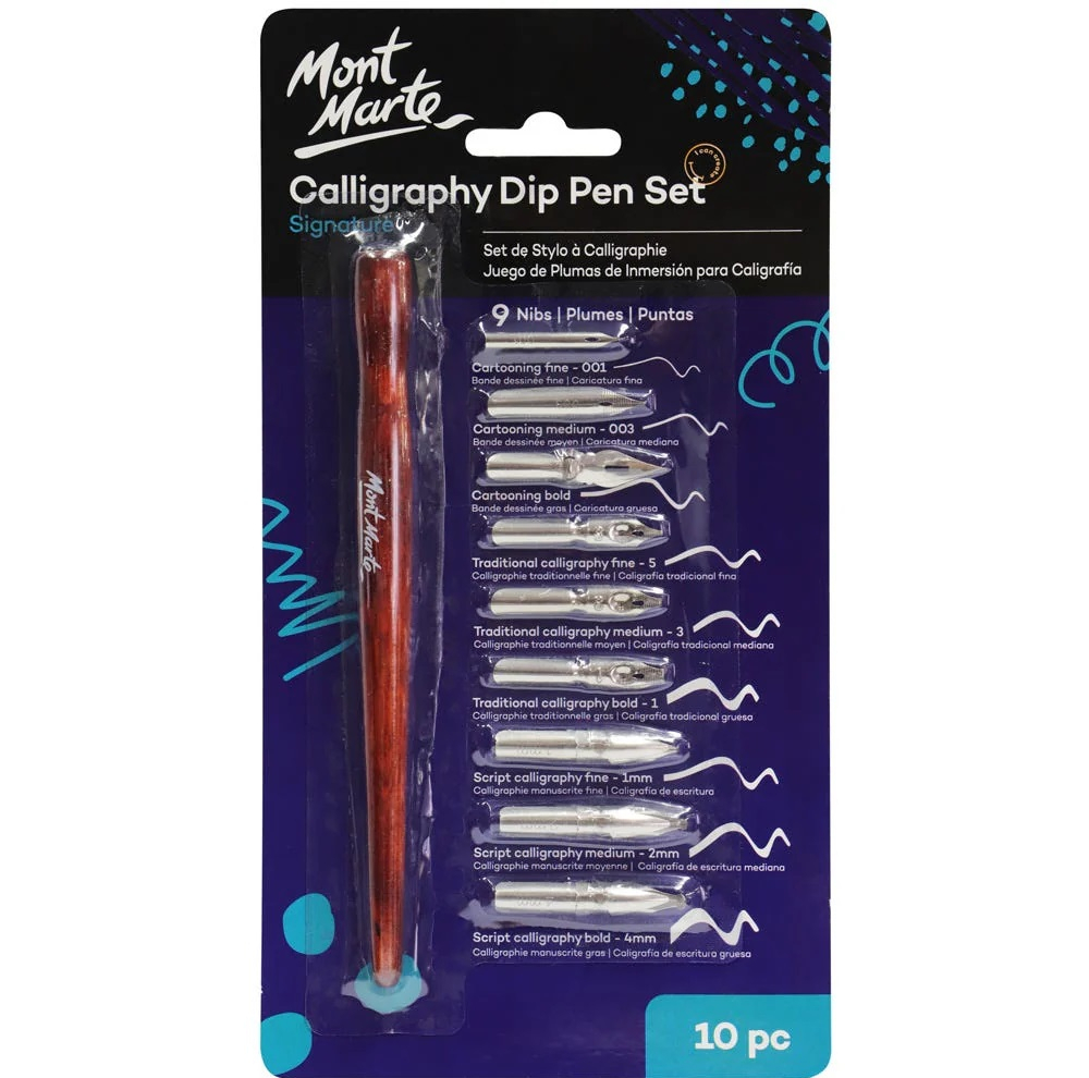 ست قلم خوشنویسی مونمارت مدل DIP Signature مجموعه 10 عددی