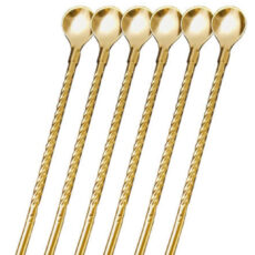 قاشق شربت خوری مدل Straw spoon بسته 6 عددی به همراه فرچه