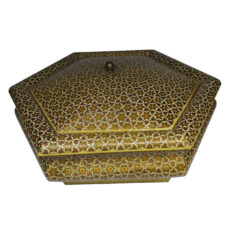 شیرینی خوری چوبی مدل خاتم شش ضلعی قدیمی