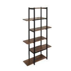 استند گلدان و قفسه کتاب فلزی 5 طبقه مدل GD-K38 با بدنه پروفیل 20×20 میلی‌متر، صفحات MDF روکش PVC، پوشش کوره‌ای الکترواستاتیک ضدخش و ضدزنگ، جوشکاری CO2، ابعاد 74×24×147 سانتی‌متر، وزن 12000 گرم