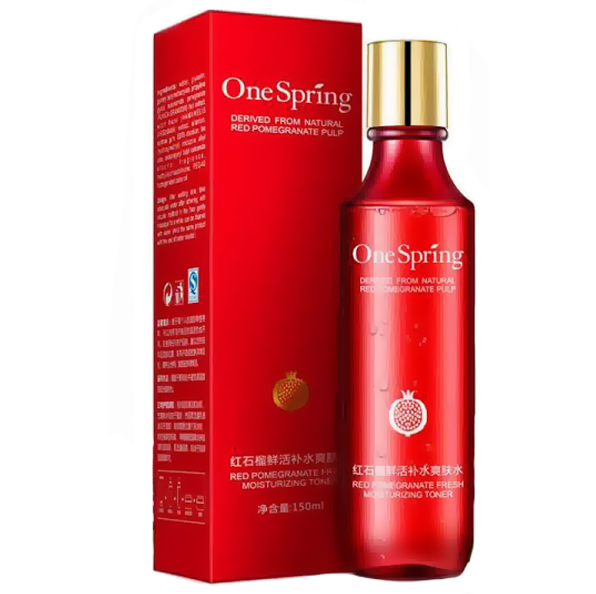 تونر پاک کننده صورت وان سپرینگ مدل POMEGRANATE حجم 150 میلی لیتر