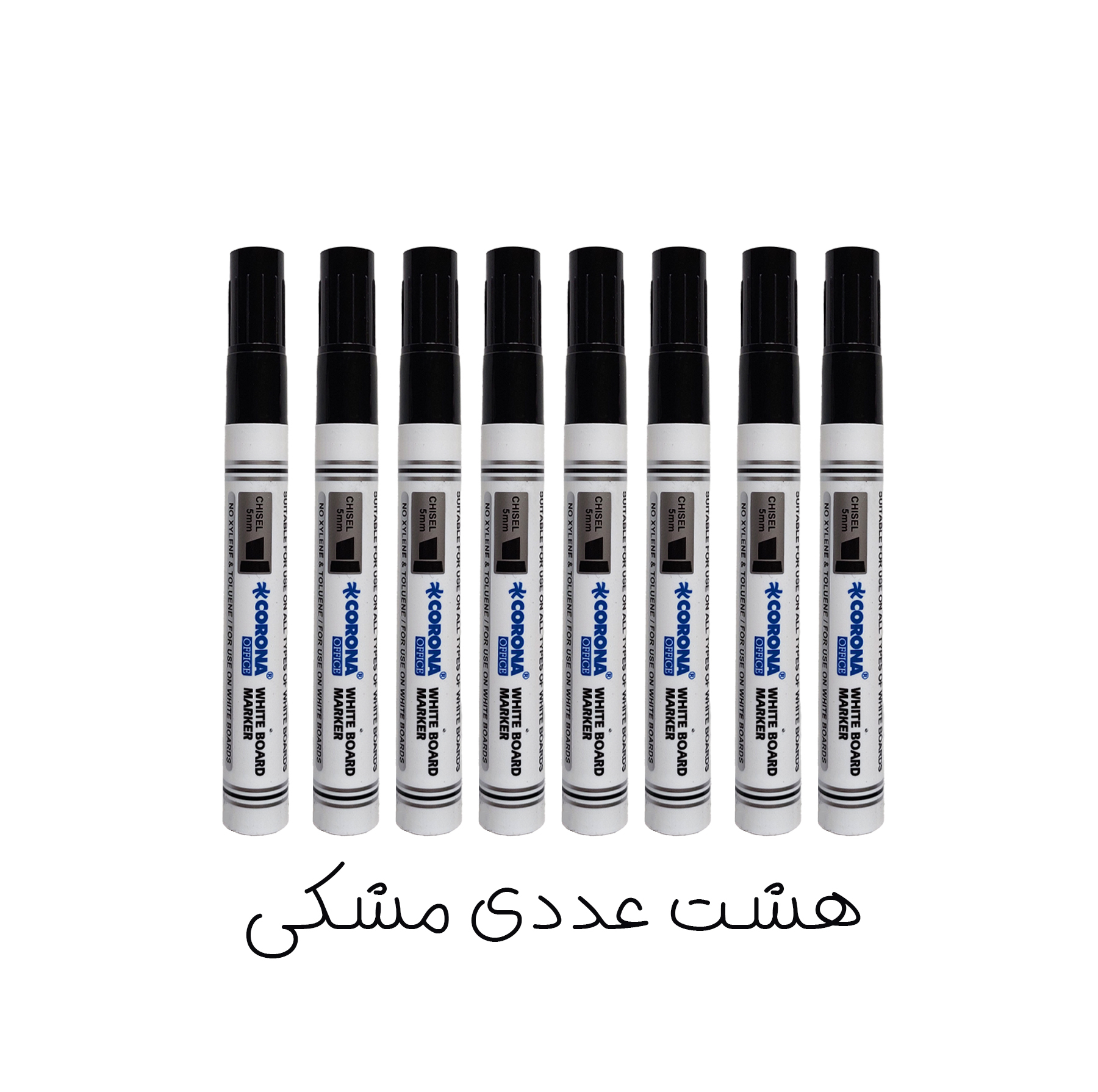 ماژیک وایت برد کرونا طرح تخت مدل CO-4090 به همراه تخته پاک کن بسته 9 عددی