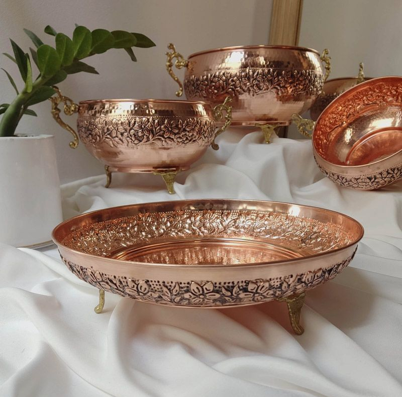 شیرینی خوری مسی مدل اطلس کد ZH434.2