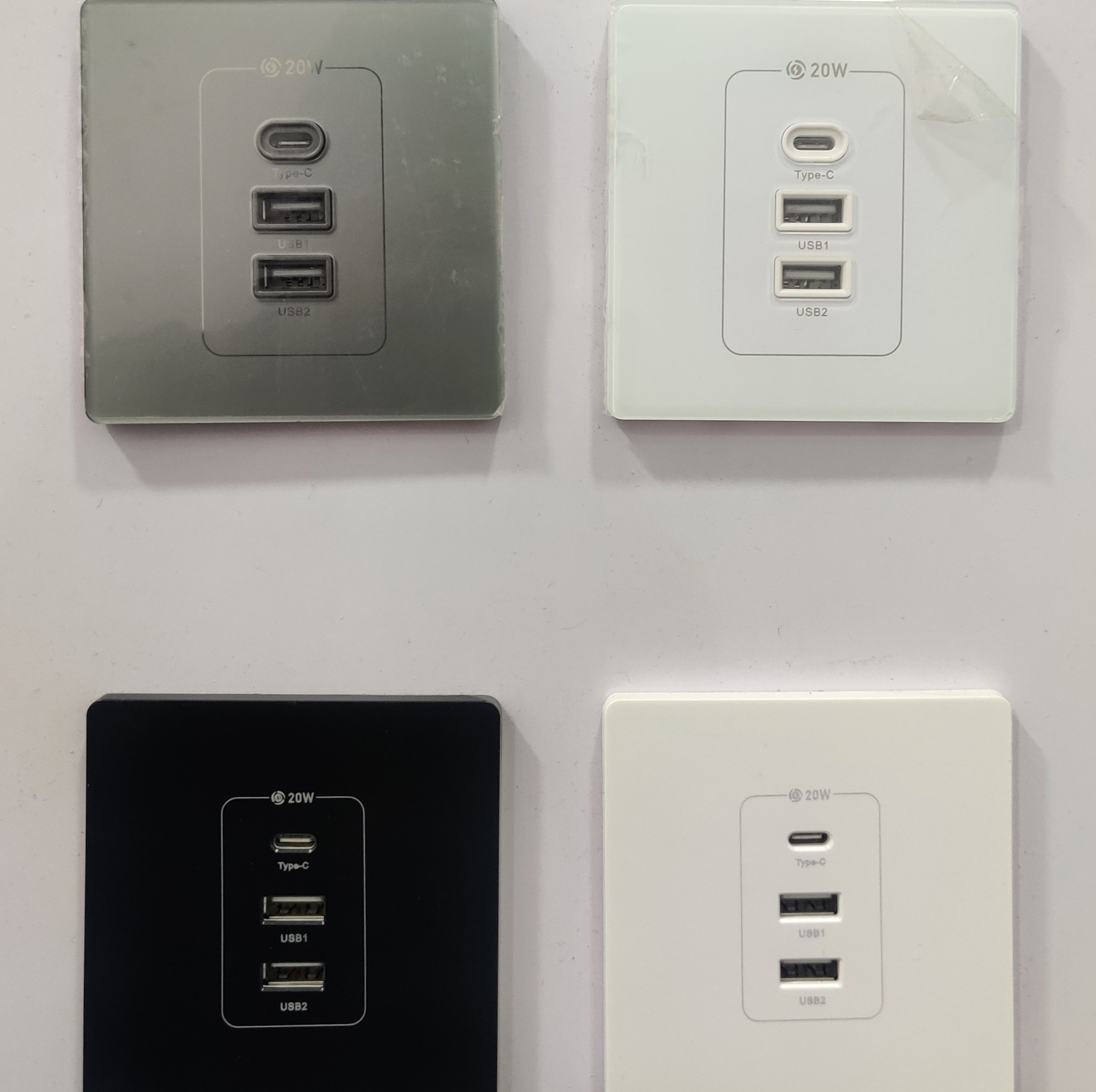 پریز مدل توکار USB-TYPE-C  قاب دار