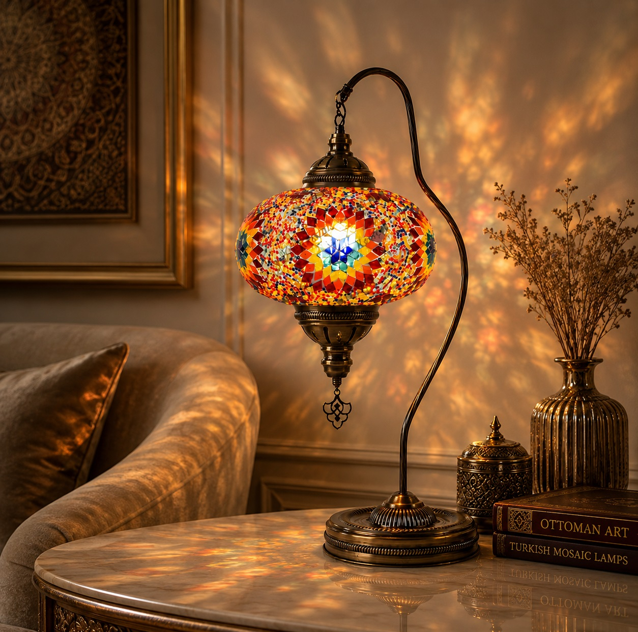 آباژور دست ساز طرح عصایی مدل MS25