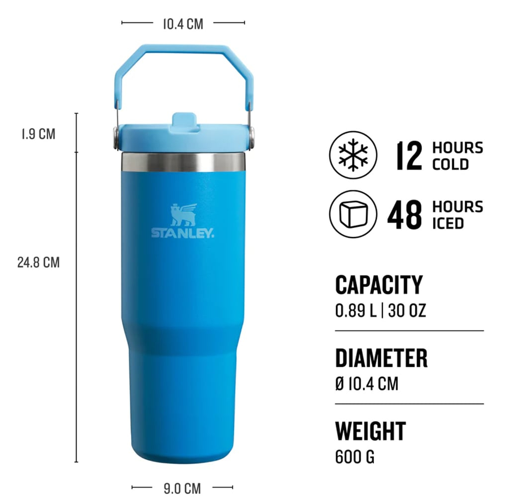 تراول ماگ استنلی مدل Iceflow Flip Straw Tumbler گنجایش 0.89 لیتر