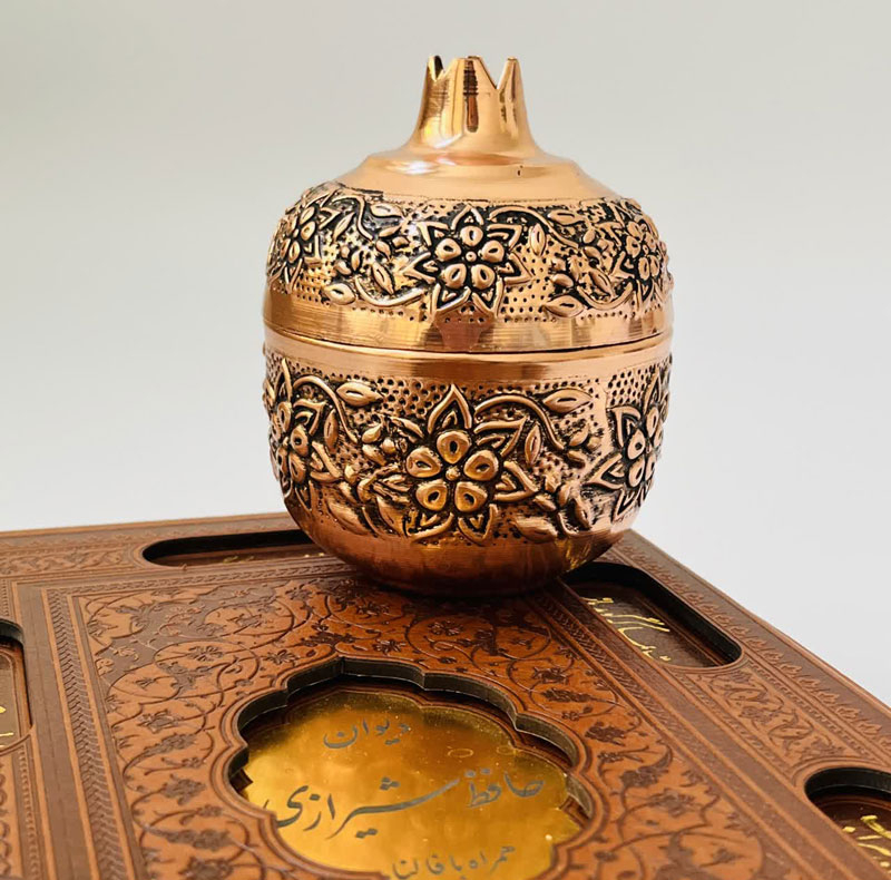 قندان مسی مدل انار کد ZH416