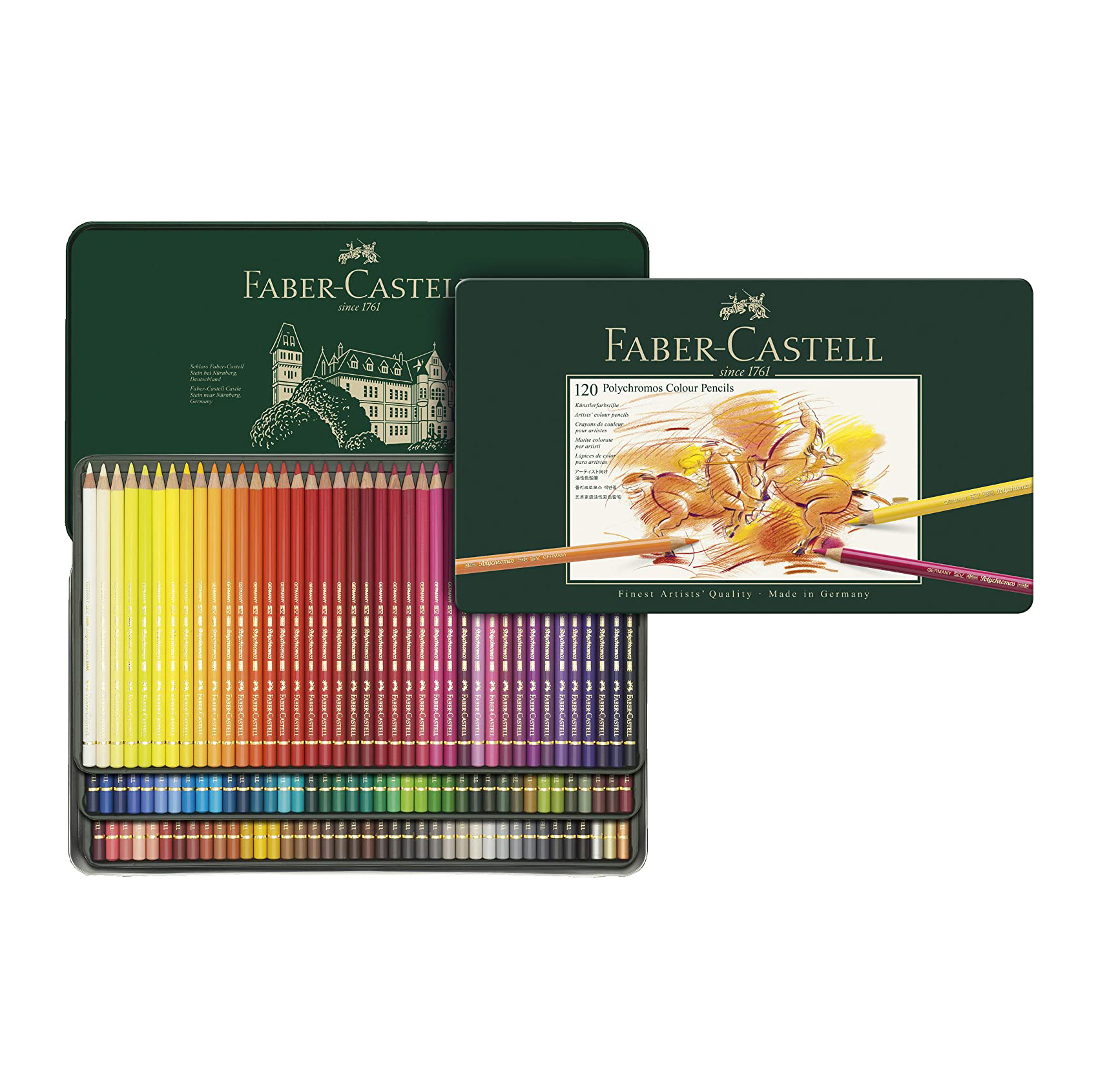 مداد رنگی 120 رنگ فابر کاستل مدل Polychromos