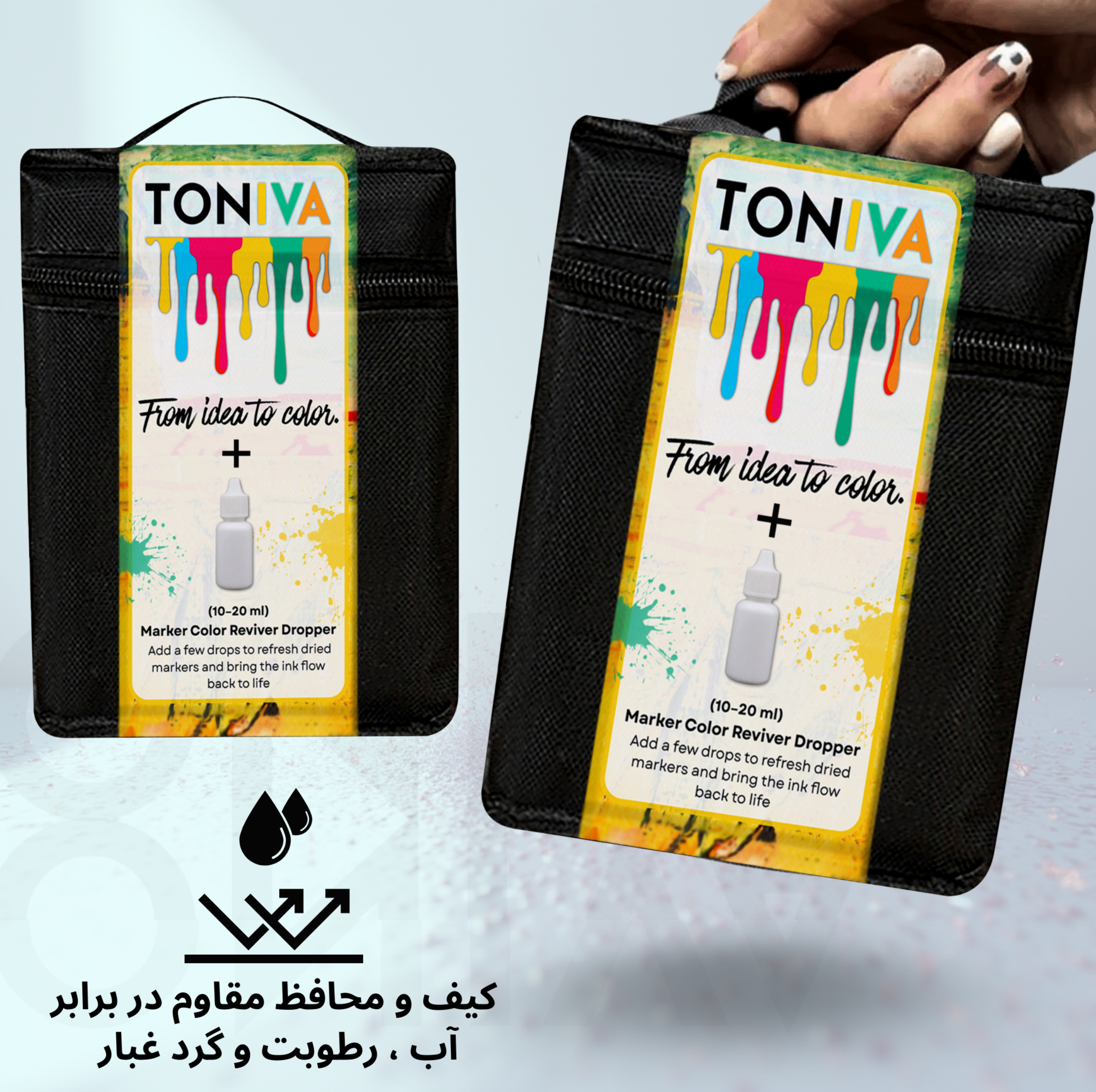 ماژیک راندو تونیوا مدل Touch 36 به همراه محلول احیای ماژیک مجموعه ۳۶ عددی