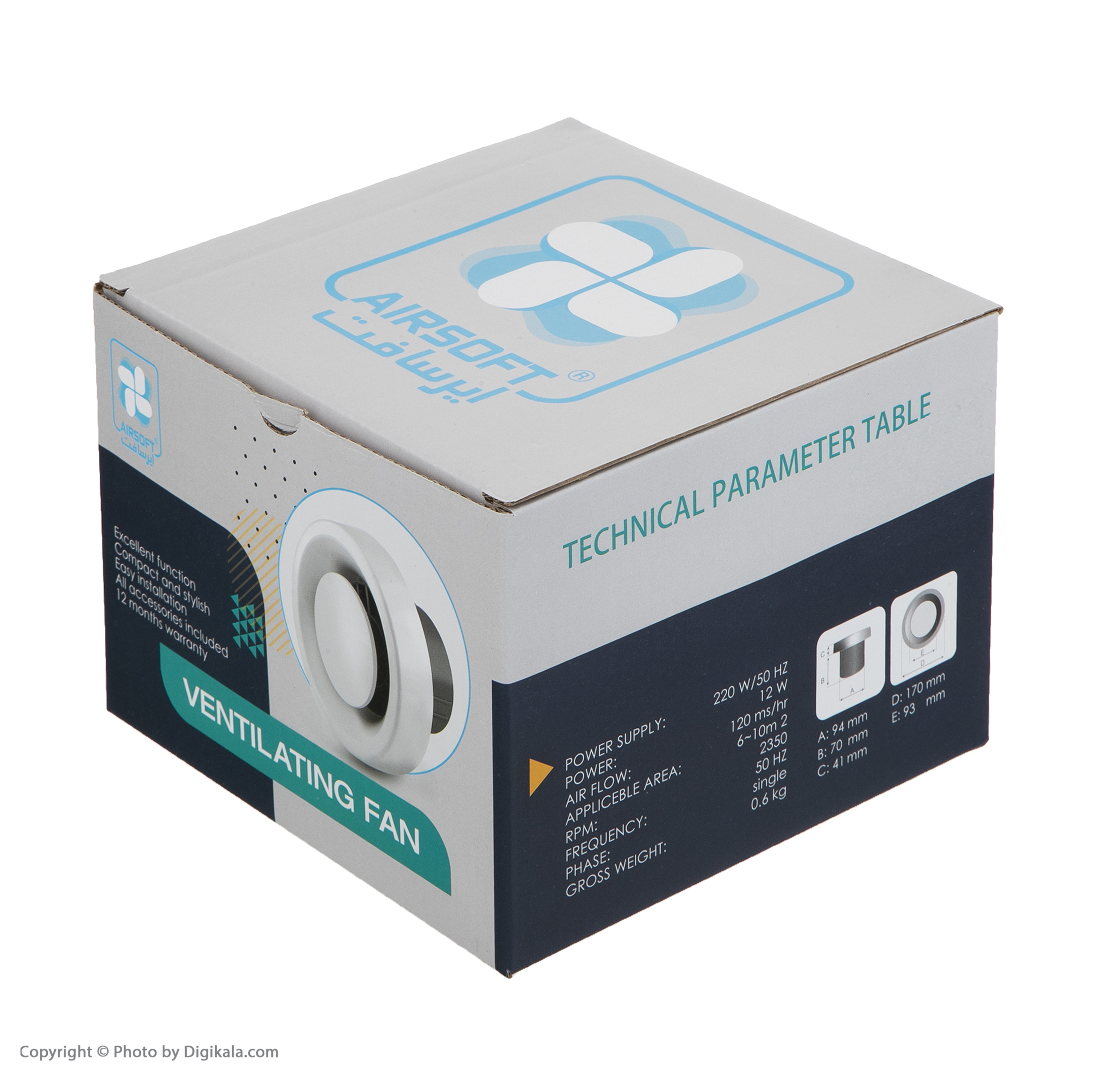 هواکش ایرسافت مدل AS 10 S