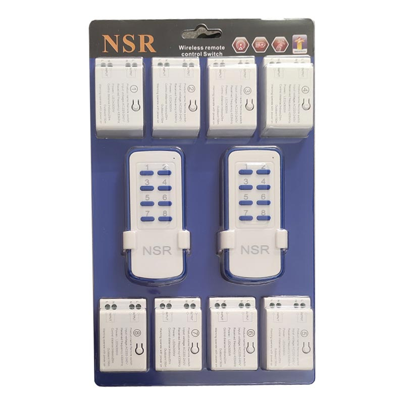 ریموت NSR مدل 8 کانال مجزا بسته دو عددی