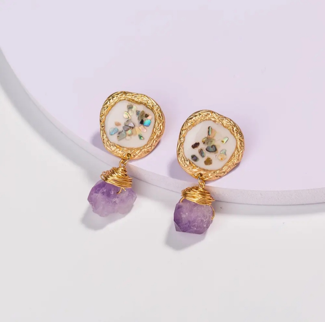 گوشواره زنانه مدل Raw Stone