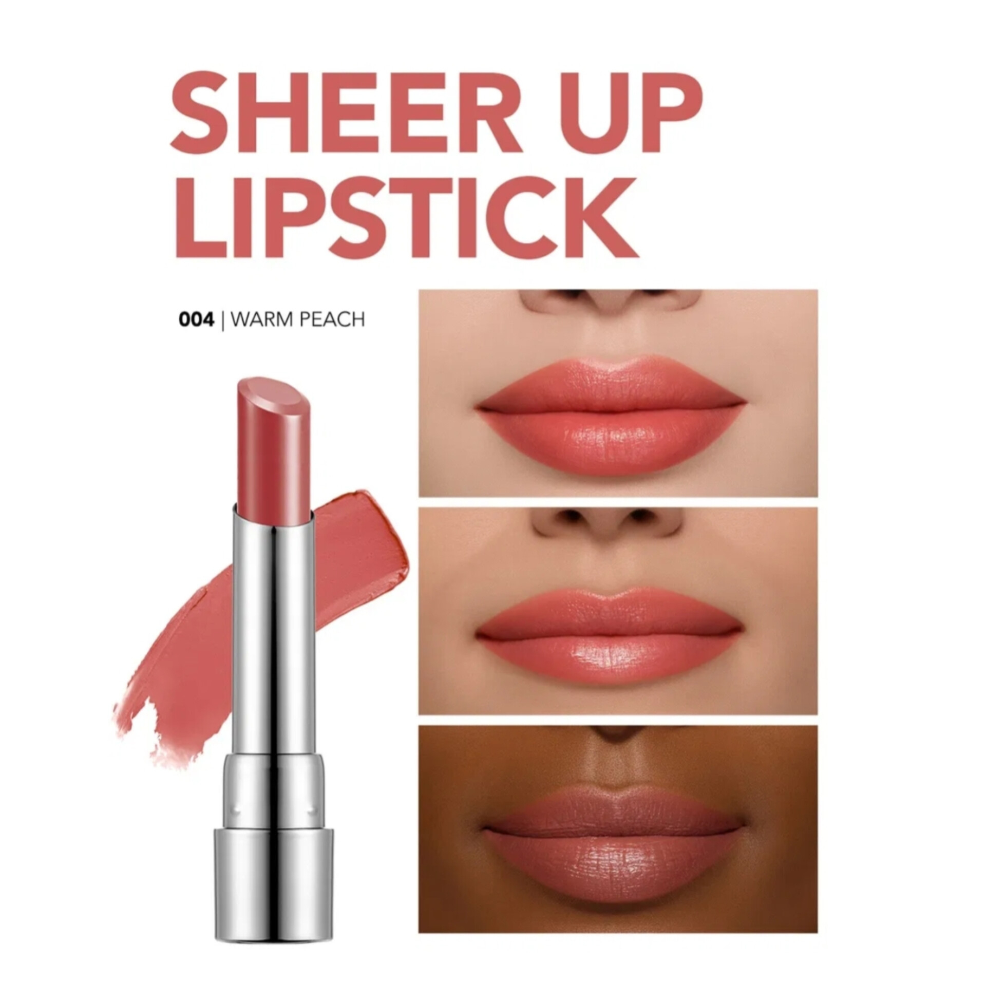 رژ لب جامد فلور مار مدل SHEER UP رنگ گوشتی شماره ۰۴