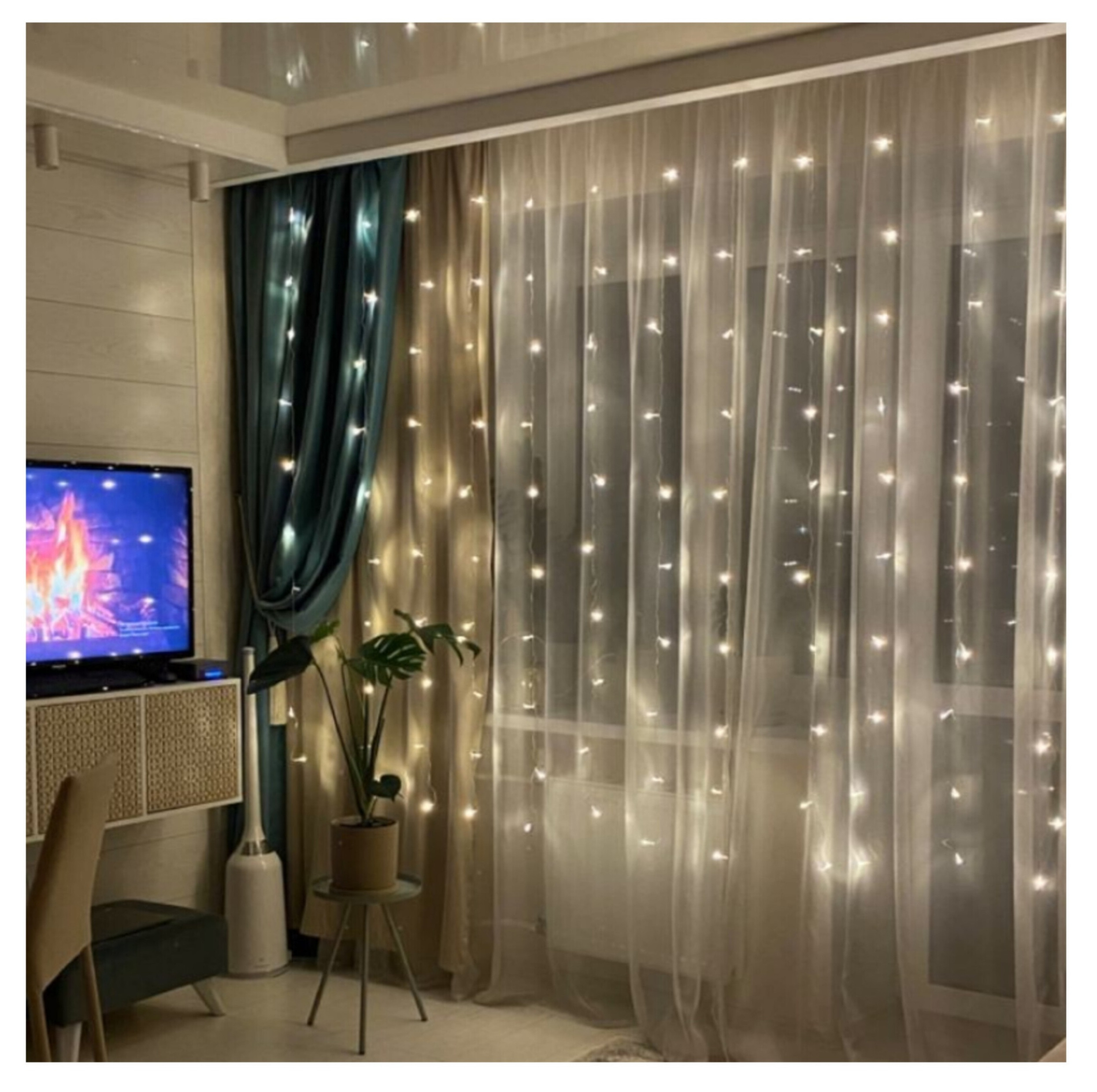 ریسه ال ای دی طرح پرده طول 3x2 متر