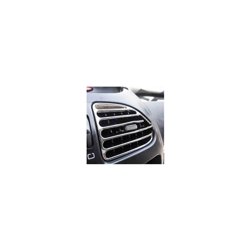قاب دریچه کولر کالانیکس مدل GHB-206EST-100316 طرح استیل مناسب برای پژو 206 مجموعه 4 عددی به همراه ناخنی