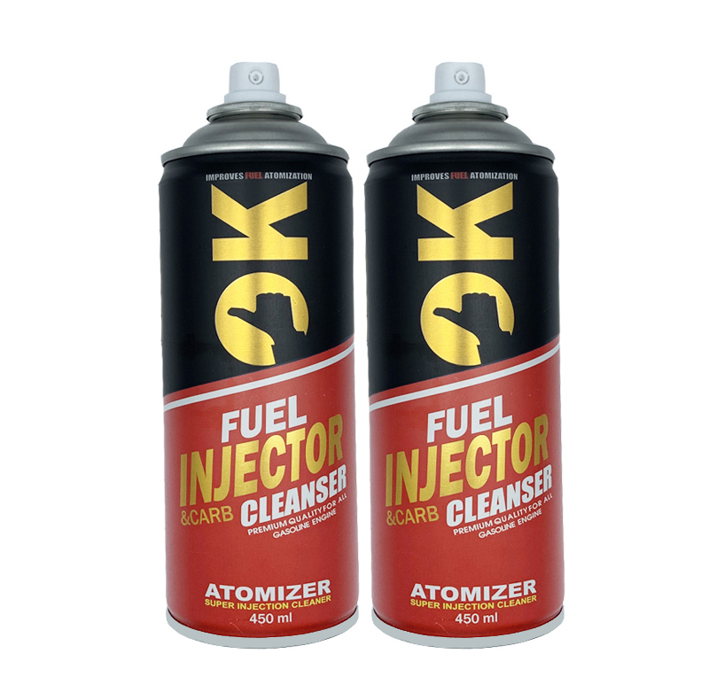 اسپری انژکتور شوی خودرو اوکی مدل FUEL حجم 450 میلی لیتر مجموعه دو عددی