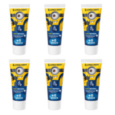 خمیردندان کودک آلفادنت مدل T-B-MINIONS6 حجم 70 میلی‌لیتر مجموعه 6 عددی