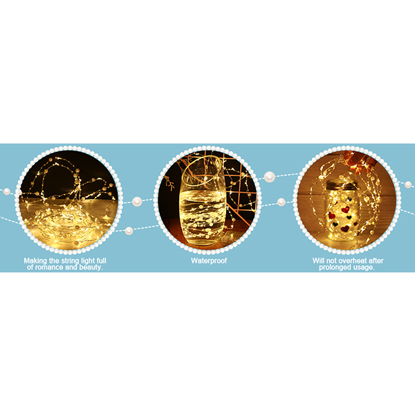 ریسه ال ای دی مدل کریسمس مروارید اقیانوس کد B082HVNM6M طول 3 متر