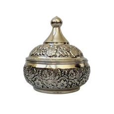قندان مسی مدل قلم زنی کروم کد ZH418.2