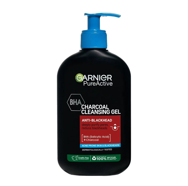ژل شستشو صورت گارنیه مدل Pure Active Charcoal مناسب برای پوست های چرب و مختلط حجم 250 میلی لیتر
