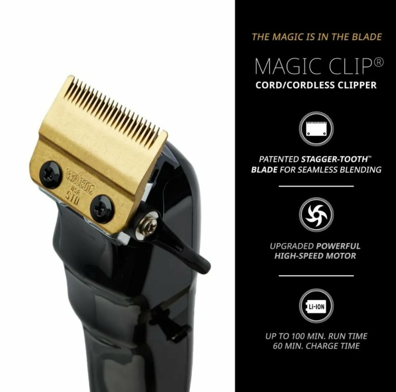 ماشین اصلاح موی سر و صورت شارژی وال پروفیشینال مدل black magic clip