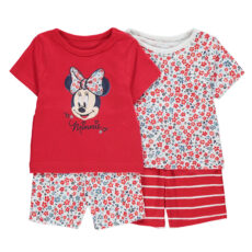ست تی شرت و شلوارک دخترانه جورج مدل Minnie Mouse مجموعه دو عددی