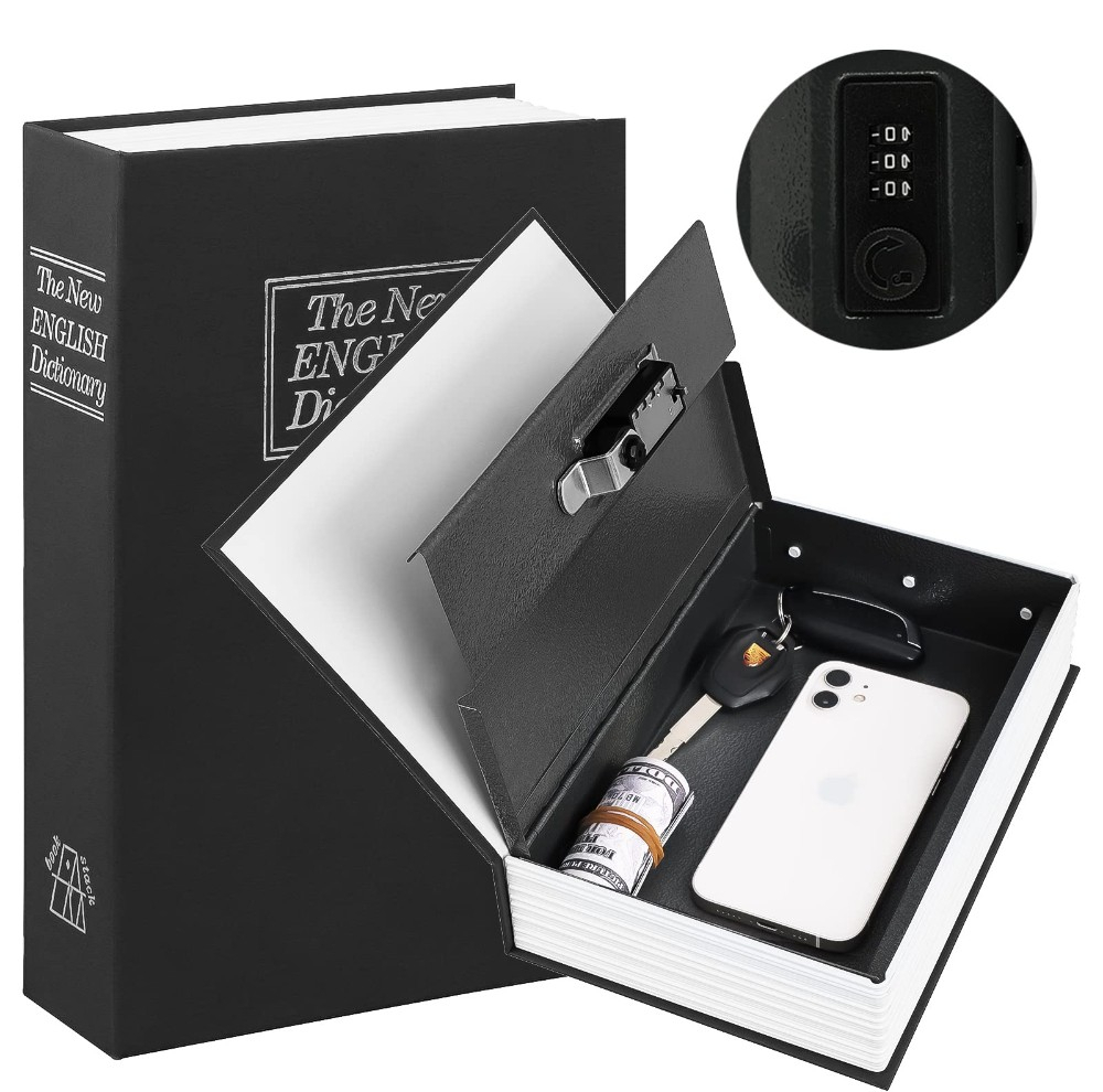 گاوصندوق مدل کتابی طرح دیکشنری قفل رمزدار وزن 1 کیلوگرم