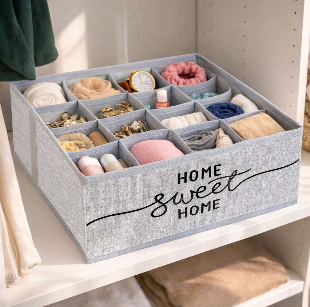 نظم دهنده مدل لباس زیر و جوراب طرح لینن HOME SWEET HOME کد ORG16