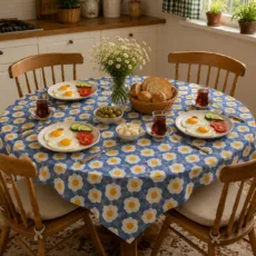 رومیزی اسپی توره مدل نیمرو کد ET - B سایز 150x150 سانتی‌متر