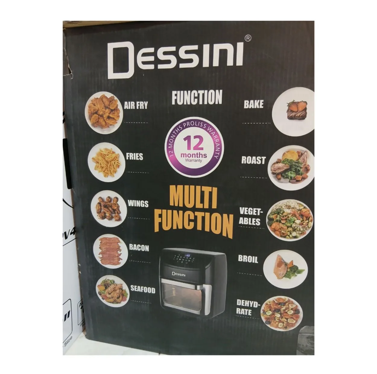 سرخ‌کن هواپز بدون روغن 14 لیتری دسینی مدل DS-877D با بیش از 7 برنامه پخت، ظرفیت 14 نفره