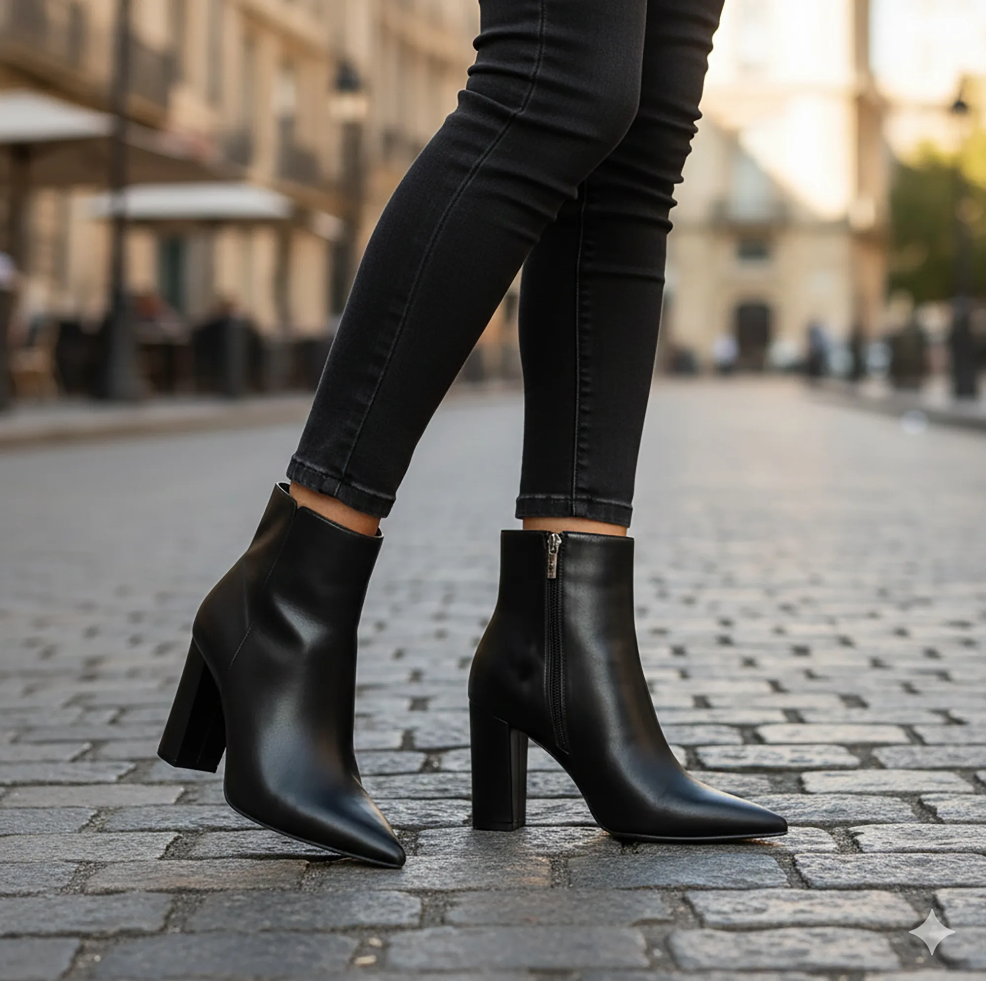 نیم بوت زنانه مانگو مدل POINTED TOE ANKLE BOOTS 2025