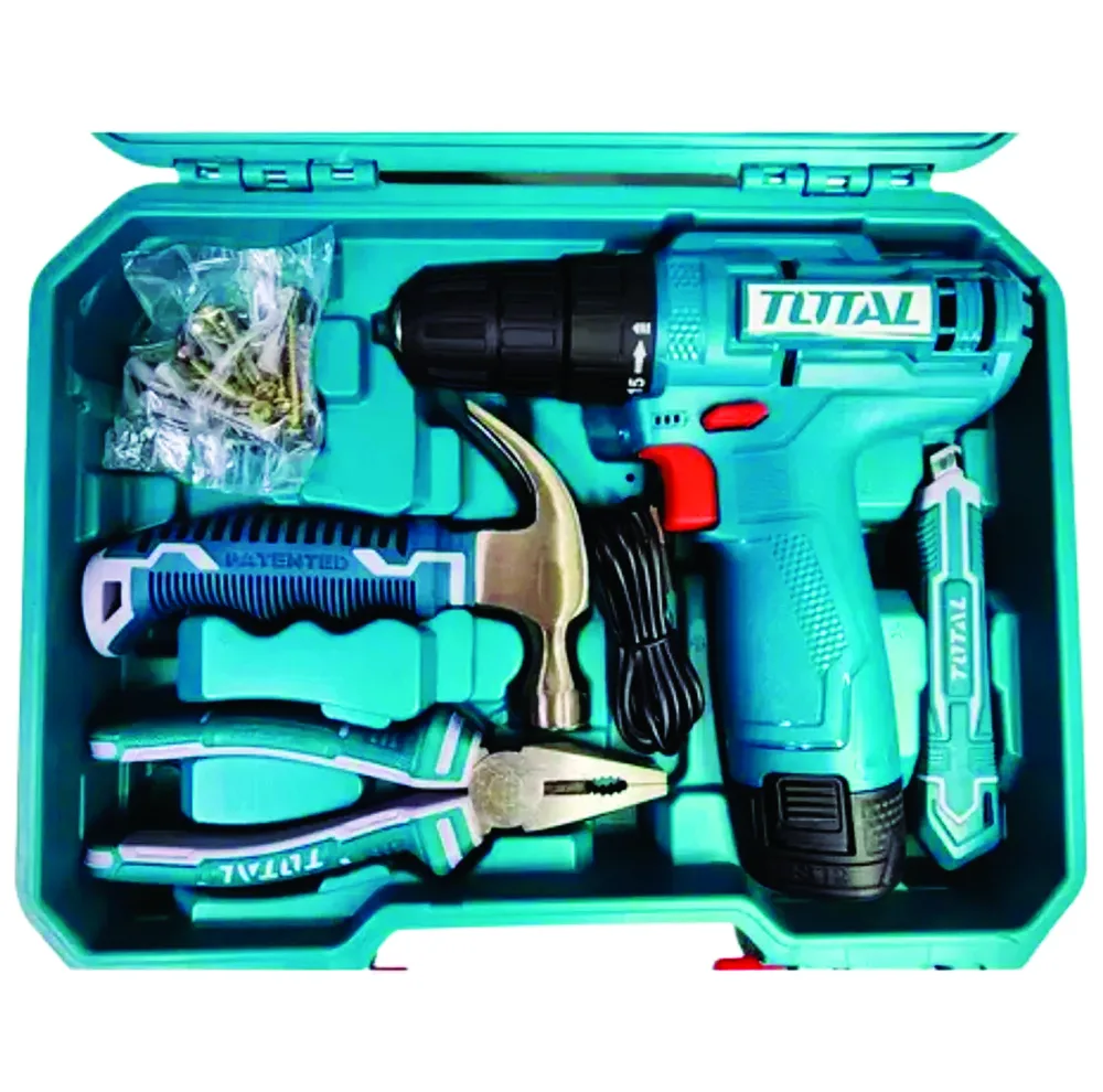پیچ گوشتی شارژی 12ولت توتال مدل THKTHP10892 مجموعه 89 عددی