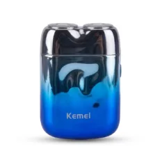 ماشین اصلاح موی صورت شارژی کیمی مدل KM-T02 با تیغه‌های استیل ضد زنگ، اصلاح چرخشی، صفر زن
