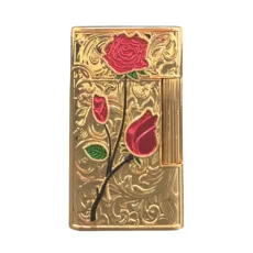 فندک بنزینی مدل آنتیک طرح گل کد DKD-2089