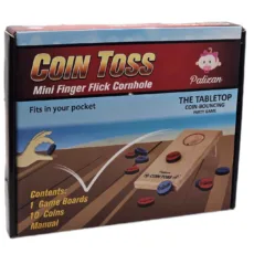 بازی فکری ناب سل مدل پرتاب سکه چوبی کد COIN TOSS MINI FINGER FLICK CORNHOLE