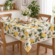 رومیزی طرح لیمو کد 03 سایز 90*90 سانتی متر