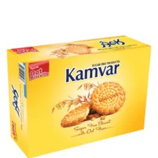 بیسکویت پذیرایی یولاف کامور وزن 450 گرم