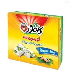 گز پسته و بادام بدون قند کامور وزن 230 گرم