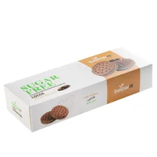 بیسکویت کرمدار کاکائویی بدون شکر بیلو وزن 450 گرم