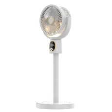 پنکه شارژی مدل ایستاده و رومیزی کد FZM-11 ظرفیت 8000 میلی آمپر ساعت