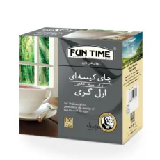 چای سیاه کیسه ای فان تایم مدل ارل گری بسته 100 عددی