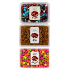 شکلات سنگی و آبنبات پولکی و آبنبات ترش عطاری مجذوبی – 600 گرم بسته 3 عددی
