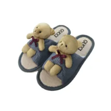 دمپایی حوله ای مدل خرسی PRSTK Teddy G