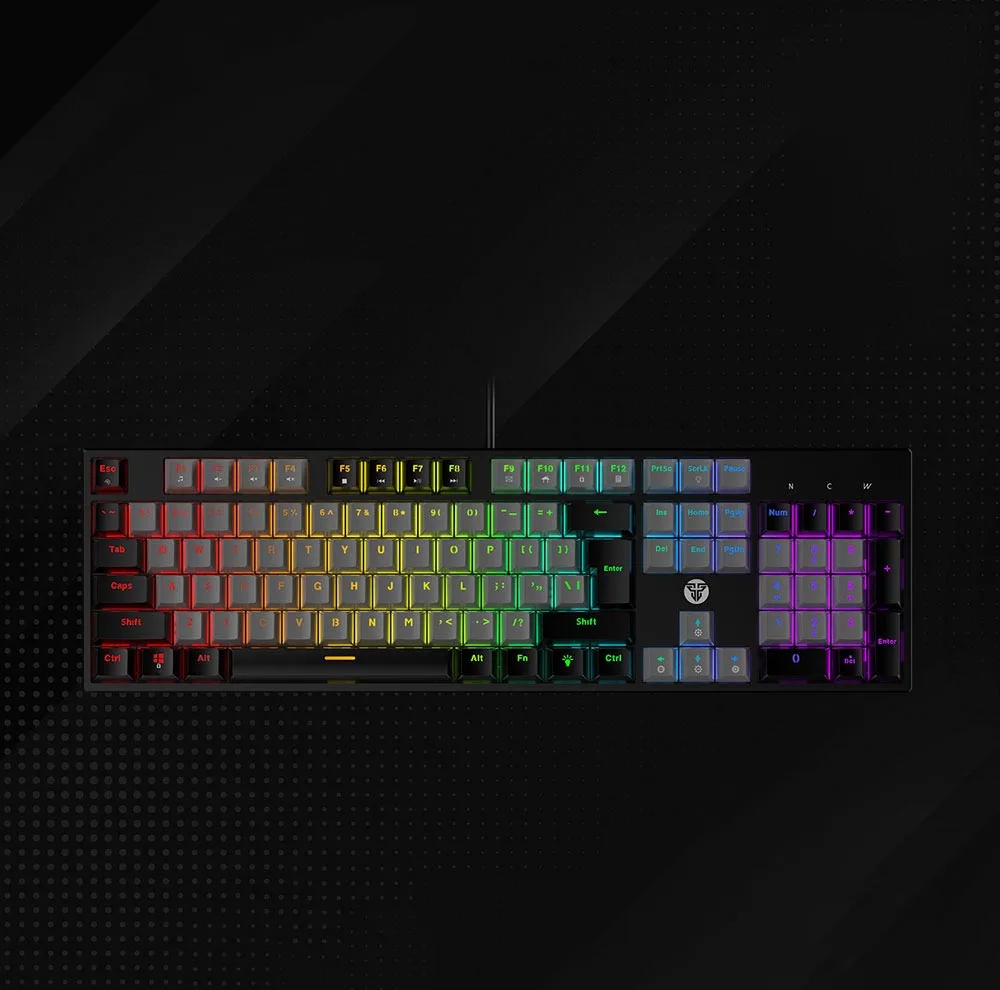 کیبورد گیمینگ فنتک مدل ATOM104 MK886V2Redswitch