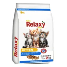 غذای خشک گربه نابالغ ریلکسی مدل KITTEN طعم مرغ و گوشت گاو وزن 2 کیلوگرم
