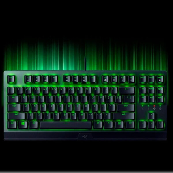 کیبورد مخصوص بازی ریزر مدل BlackWidow X Tenkeyless Green Switch